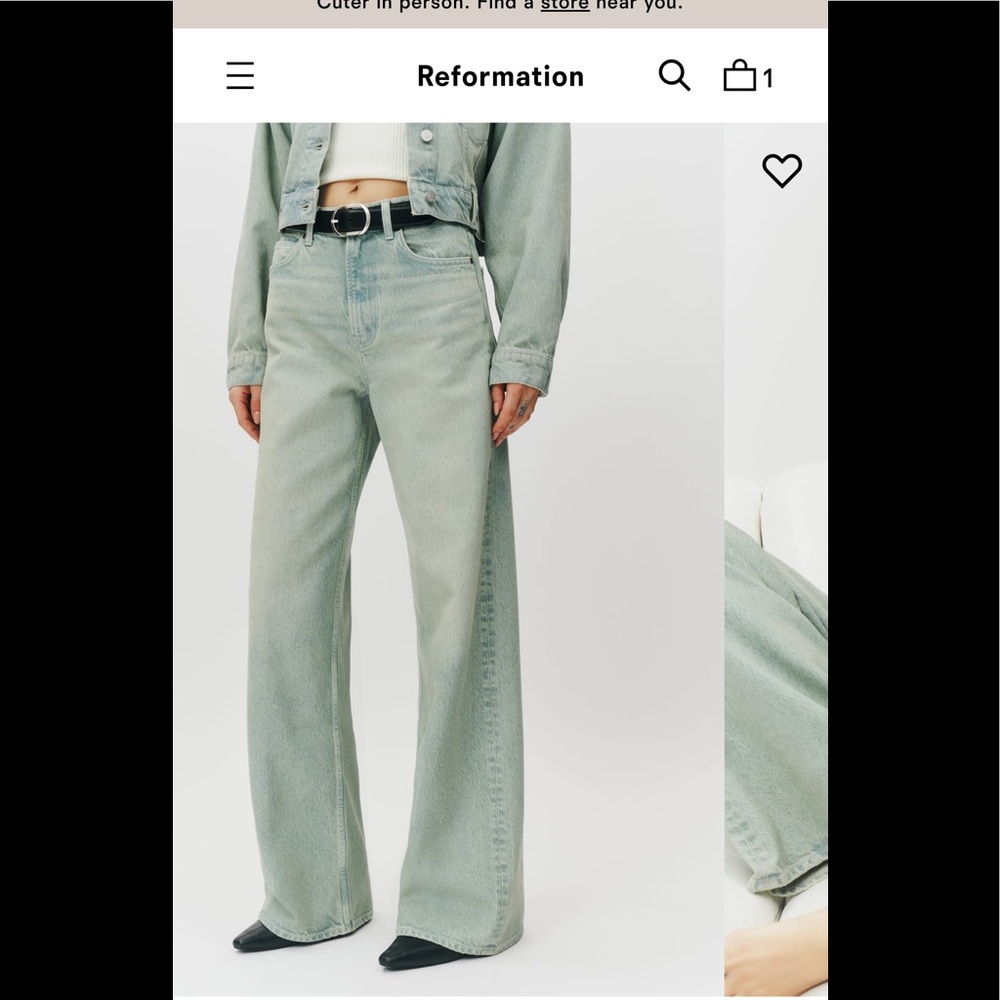 Carly high rise slouchy reformation jeans